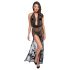 Noir - robe maxi transparente motif floral (noir) - L