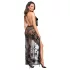 Noir - robe maxi transparente motif floral (noir) - L