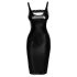 Noir - Robe effet cuir découpée (noire)