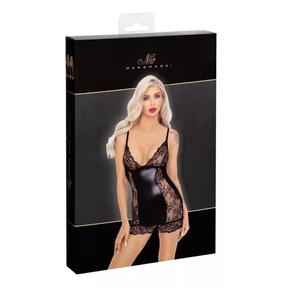 Noir - mini-robe à côtés transparents (noir)