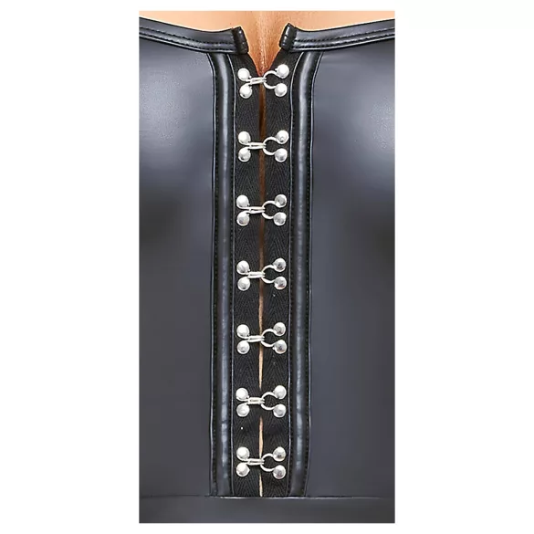 Cottelli - robe courte brillante - jupe plissée - noir - L