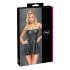 Cottelli - Robe mini noire brillante avec jupe plissée - L