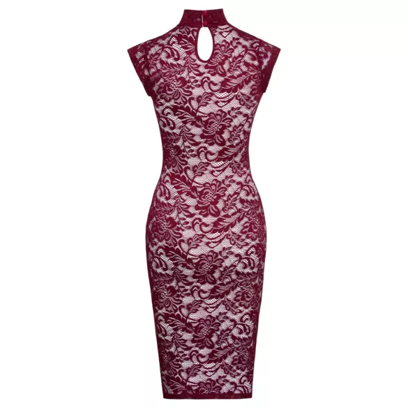 Cottelli - robe transparente dentelle - bordeaux