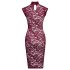 Cottelli - robe en dentelle transparente (bordeaux) - M