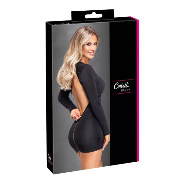 Cottelli - robe mini dos nu - noire - M
