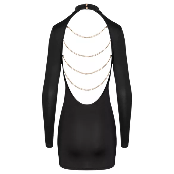 Cottelli - robe mini dos nu chaîne - noir - M