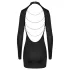 Cottelli - robe mini dos nu chaîne - noir - L