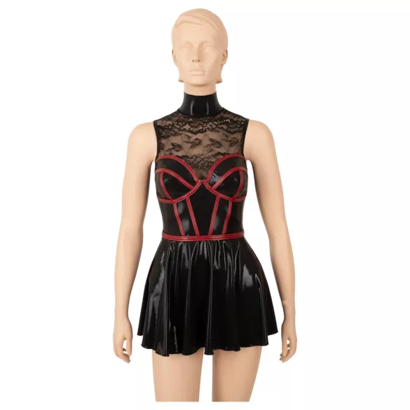 Cottelli - mini-robe en dentelle façon corset (noir)