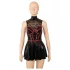 Cottelli - mini-robe en dentelle façon corset (noir)