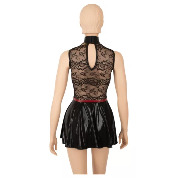 Cottelli - mini-robe en dentelle façon corset (noir)