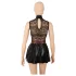 Cottelli - mini-robe en dentelle façon corset (noir)