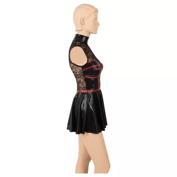 Cottelli - mini-robe en dentelle façon corset (noir)