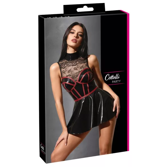 Cottelli - mini-robe en dentelle façon corset (noir) - M