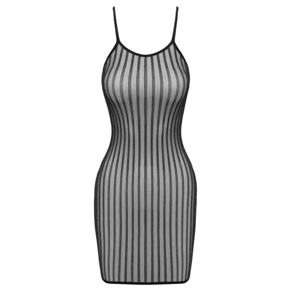 Cottelli - robe mini rayée à fils argentés (noir) - S-L