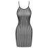 Cottelli - robe mini rayée à fils argentés (noir) - S-L