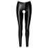 Noir - leggings ouverts brillants (noir) - L