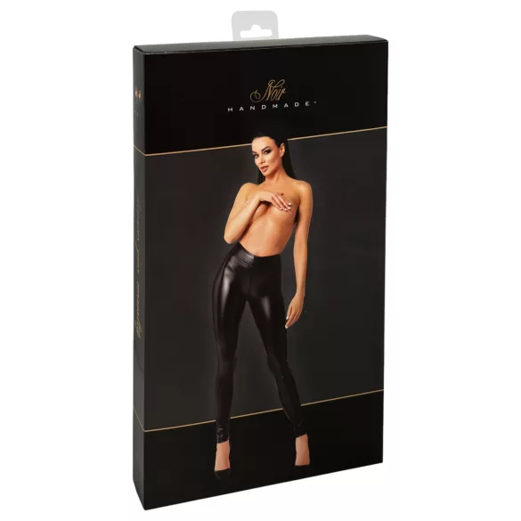 Noir - legging long brillant - noir