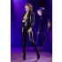 Cottelli - combinaison moulante brillante manches longues - noir - L