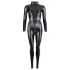 Cottelli - combinaison moulante brillante manches longues - noir - L