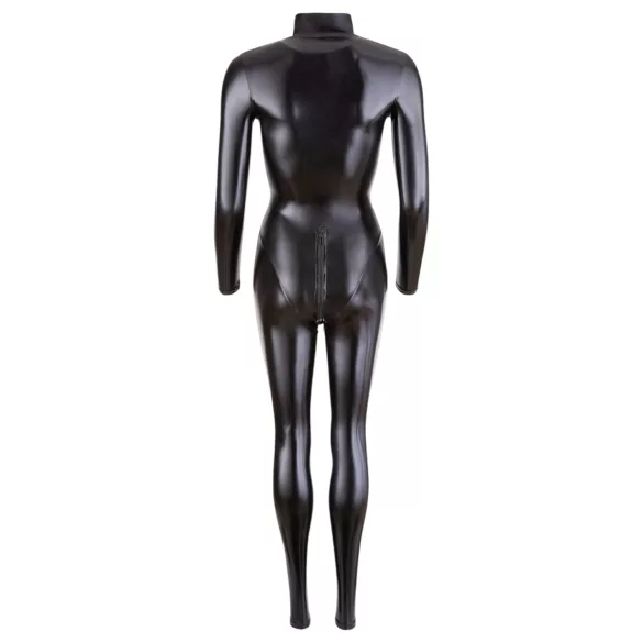 Cottelli - combinaison moulante brillante manches longues - noir - L