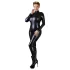 Cottelli Plus Size - combinaison moulante manches longues brillante - noir