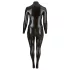 Cottelli Plus Size - combinaison moulante manches longues brillante - noir - 2XL