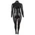 Cottelli Plus Size - combinaison moulante manches longues brillante - noir - 3XL