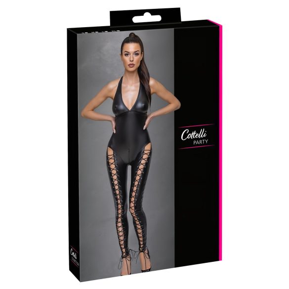 Cottelli Party - Combinaison corset à col (noir) - XL