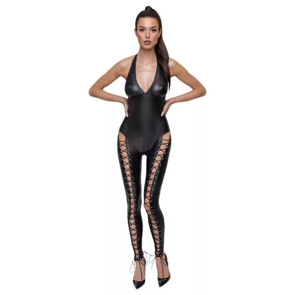 Cottelli Party - Combinaison corset à col (noir) - XL