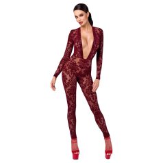 Noir Kink Royal - body résille transparent - rouge