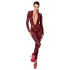 Noir Kink Royal - body résille transparent - rouge - M