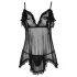 Cottelli - Babydoll sexy volanté - noir - L