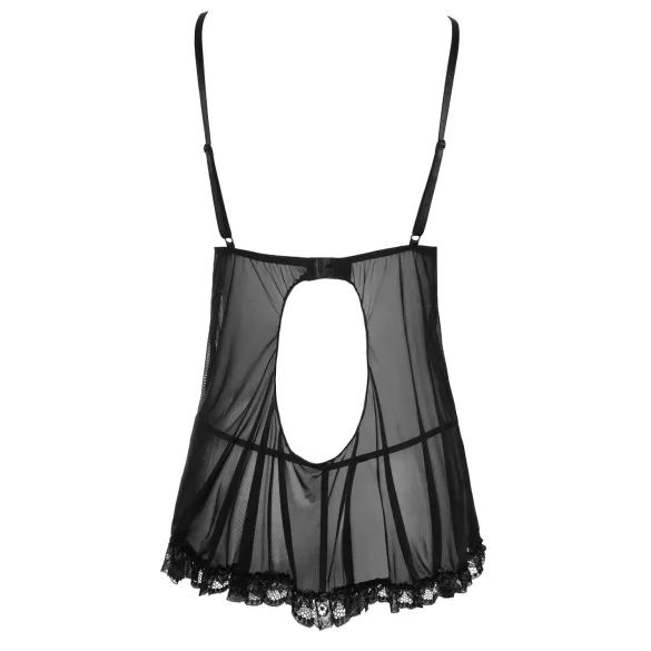 Cottelli - Babydoll sexy volanté - noir - L