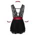 Babydoll dentelle noir avec col bondage Cottelli