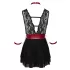 Babydoll dentelle noir avec col bondage Cottelli