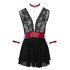 Babydoll dentelle noir avec col bondage Cottelli - M