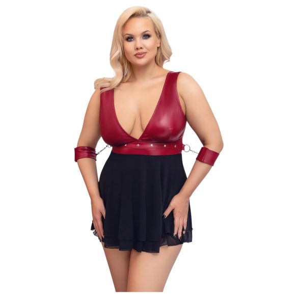 Cottelli Bondage Plus Size - babydoll rouge