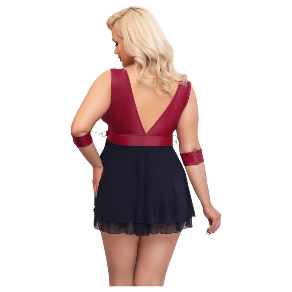 Cottelli Bondage Plus Size - babydoll rouge