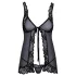 Kissable - Babydoll ouvert (noir)