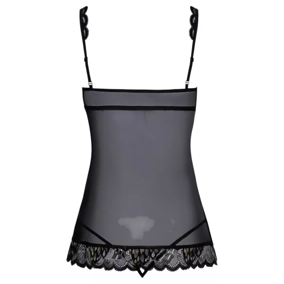Kissable - Babydoll ouvert (noir)