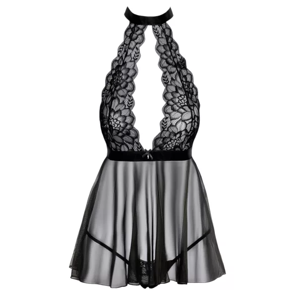 Kissable - nuisette babydoll dentelle tour de cou - noir
