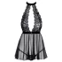 Kissable - nuisette babydoll dentelle tour de cou - noir