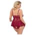 Cottelli Courbes - ensemble mini-robe en dentelle (rouge)