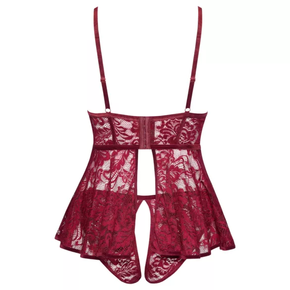 Cottelli Curves - robe courte en dentelle - ensemble - rouge