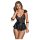 Cottelli Bondage - robe en dentelle avec menottes (noir)