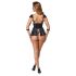 Cottelli Bondage - robe en dentelle avec menottes (noir)