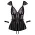 Cottelli Bondage - robe en dentelle avec menottes (noir)