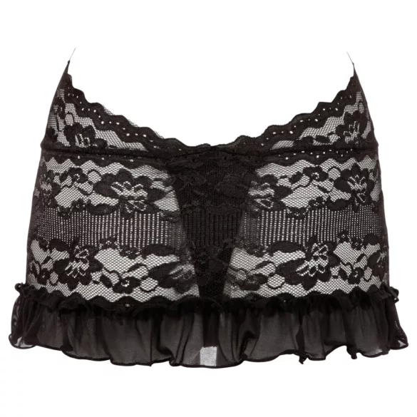 Cottelli - Robe mini en dentelle à tour de cou - noir - XL