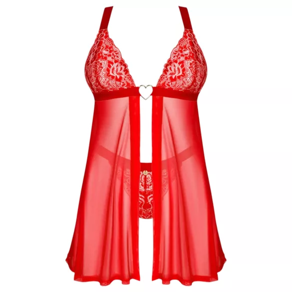 Obsessive Elianes - ensemble babydoll dentelle (rouge)