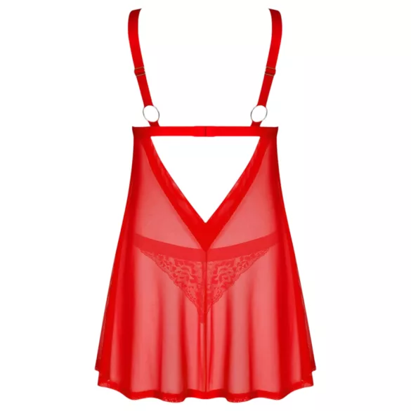 Obsessive Elianes - ensemble babydoll dentelle (rouge)